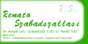 renato szabadszallasi business card